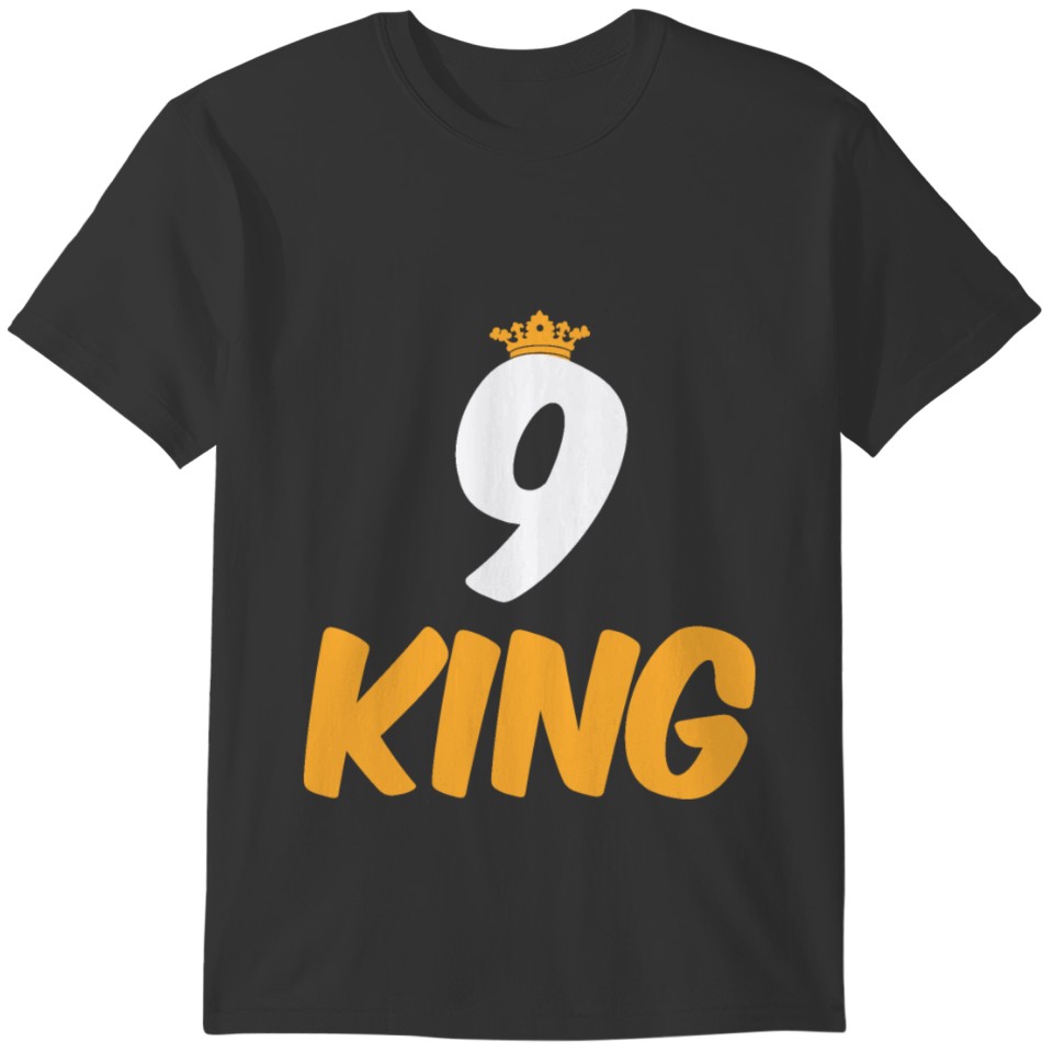 9. Birthday Present 9 Years Kids Gift King T-shirt