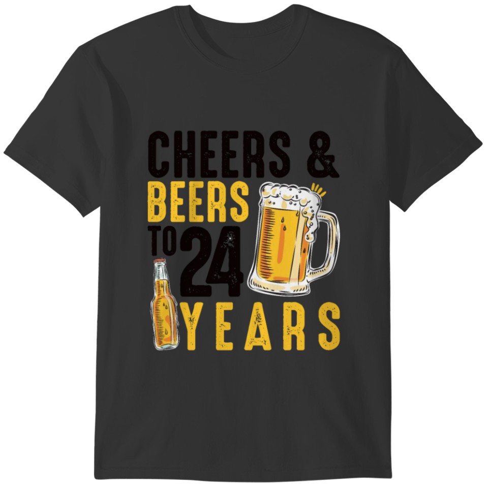 24th Birthday Gifts Drinking Shirt for Men or T-shirt
