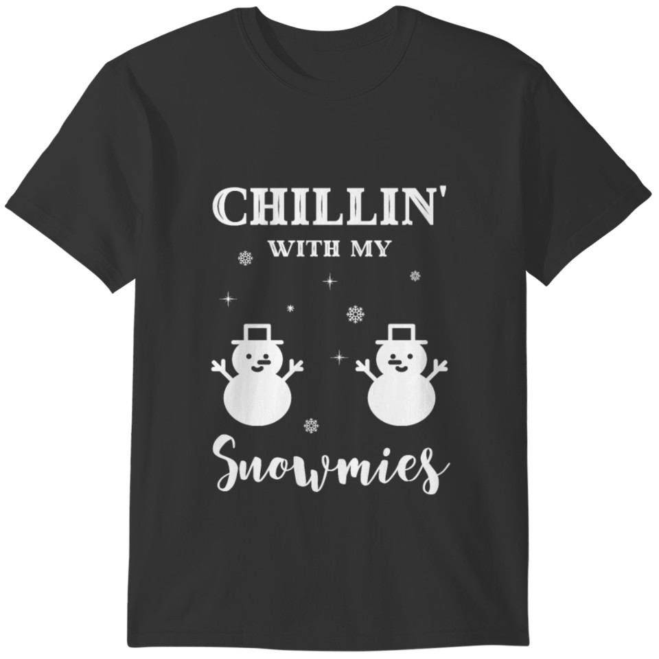 Chillin with Snowman Gift Christmas T-shirt