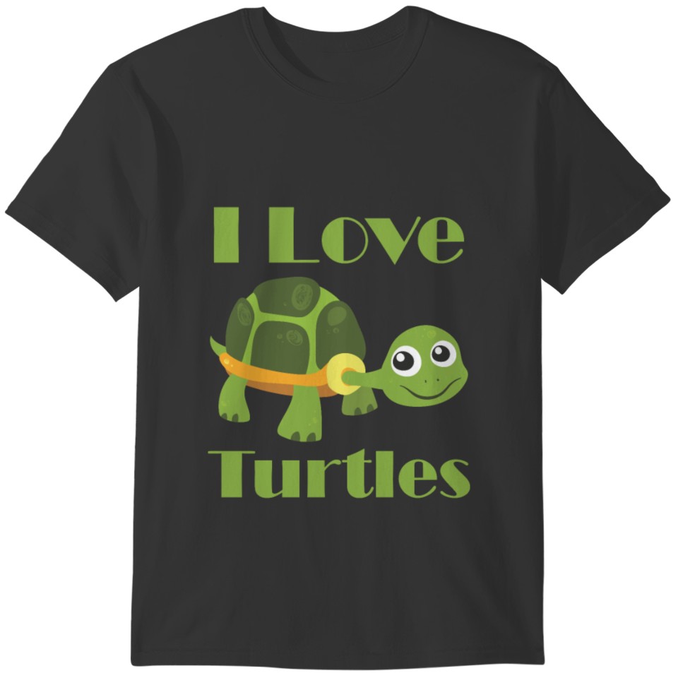 Cute Turtle loving Kid Reptile Fan T-shirt