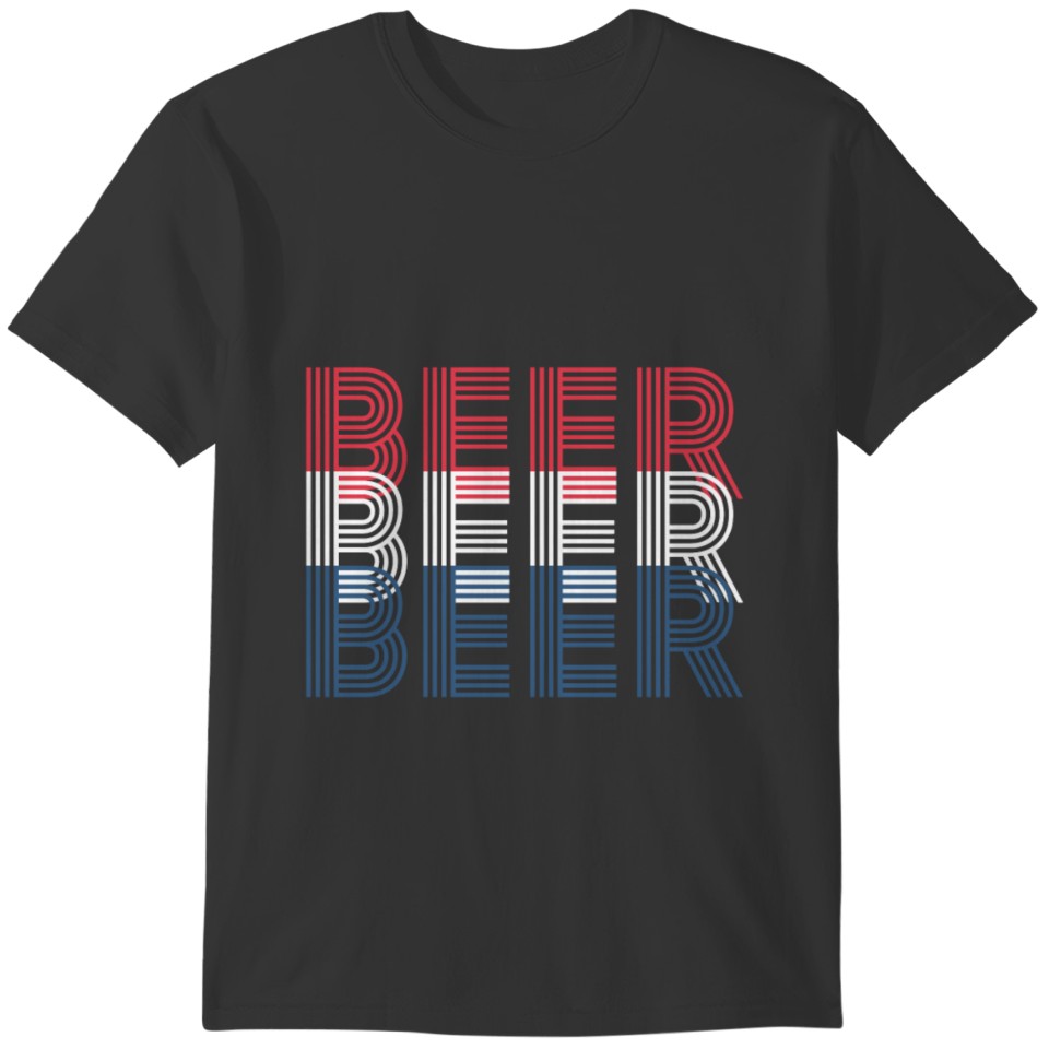 4th of July Beer Drinking Gift for Patriotic Men a T-shirt
