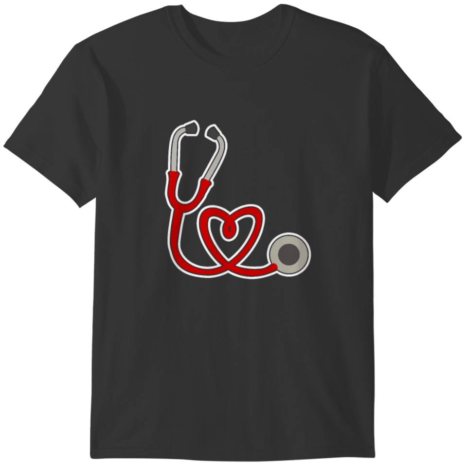 Stethoscope Heart for People Working in Hospital T-shirt