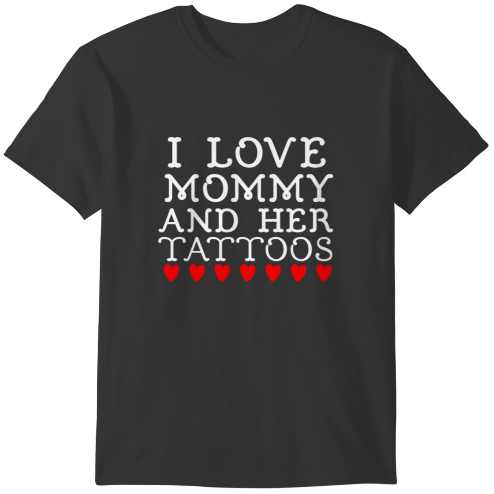 Family Love Mommy Tattoos Son Daughter Children T-shirt