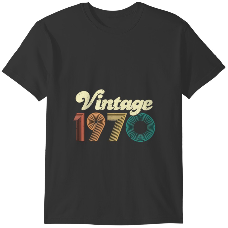 50Th Birthday Gift Vintage 1970 50 Years Old Men W T-shirt