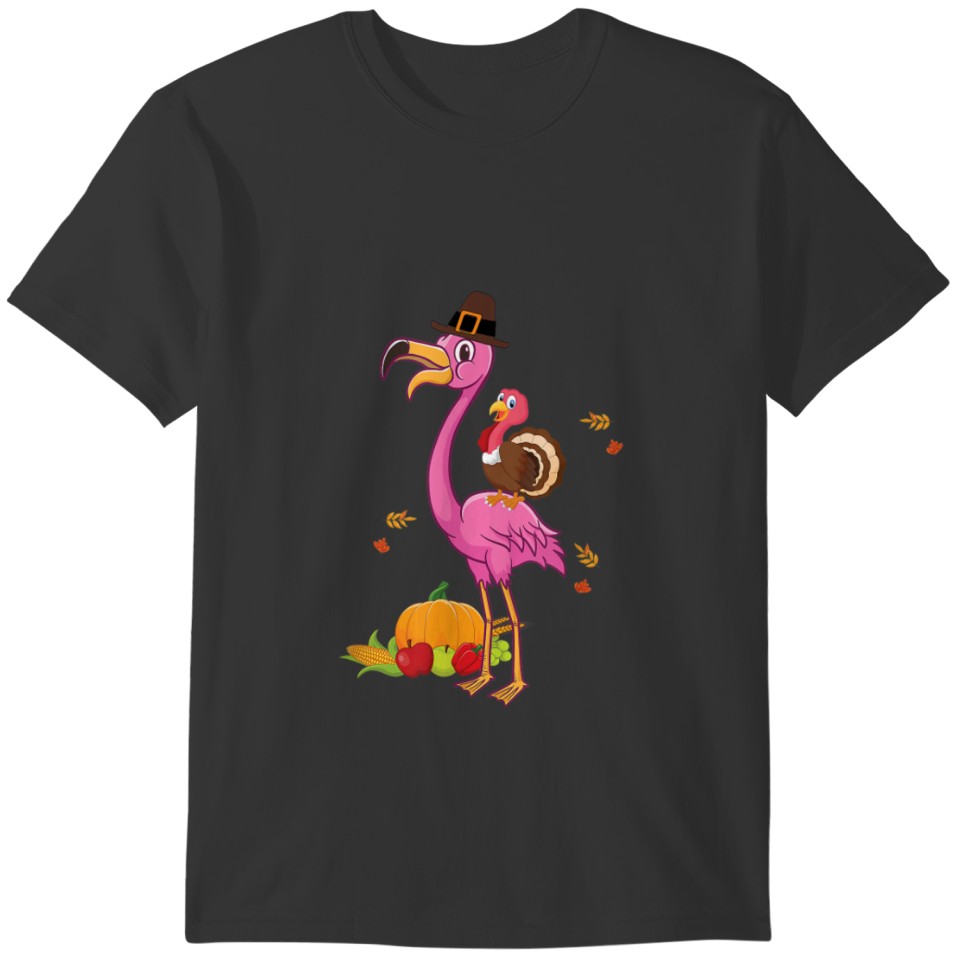 Flamingo Thanksgiving Halloween Gift T-shirt