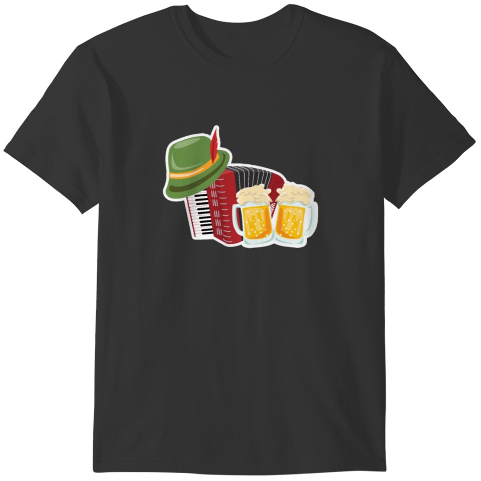 Beer Mug Accordion Design for Music Accordionist T-shirt