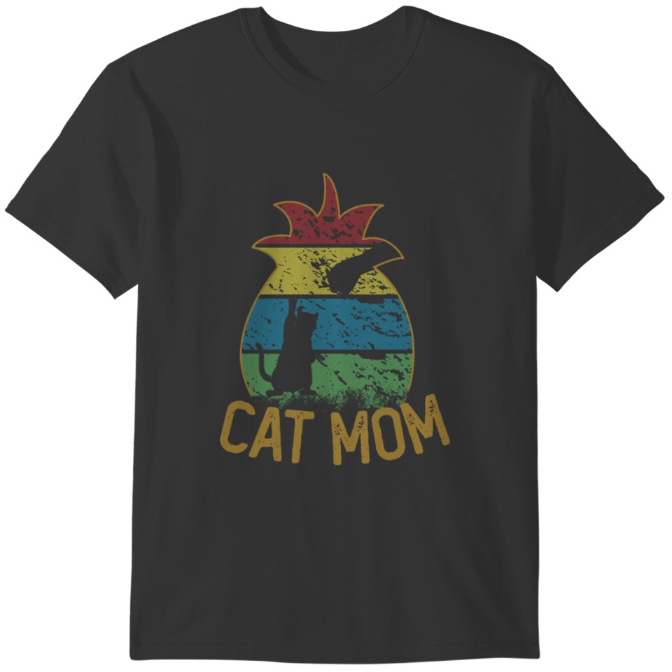 VINTAGE CAT MOM PINEAPPLE T-shirt
