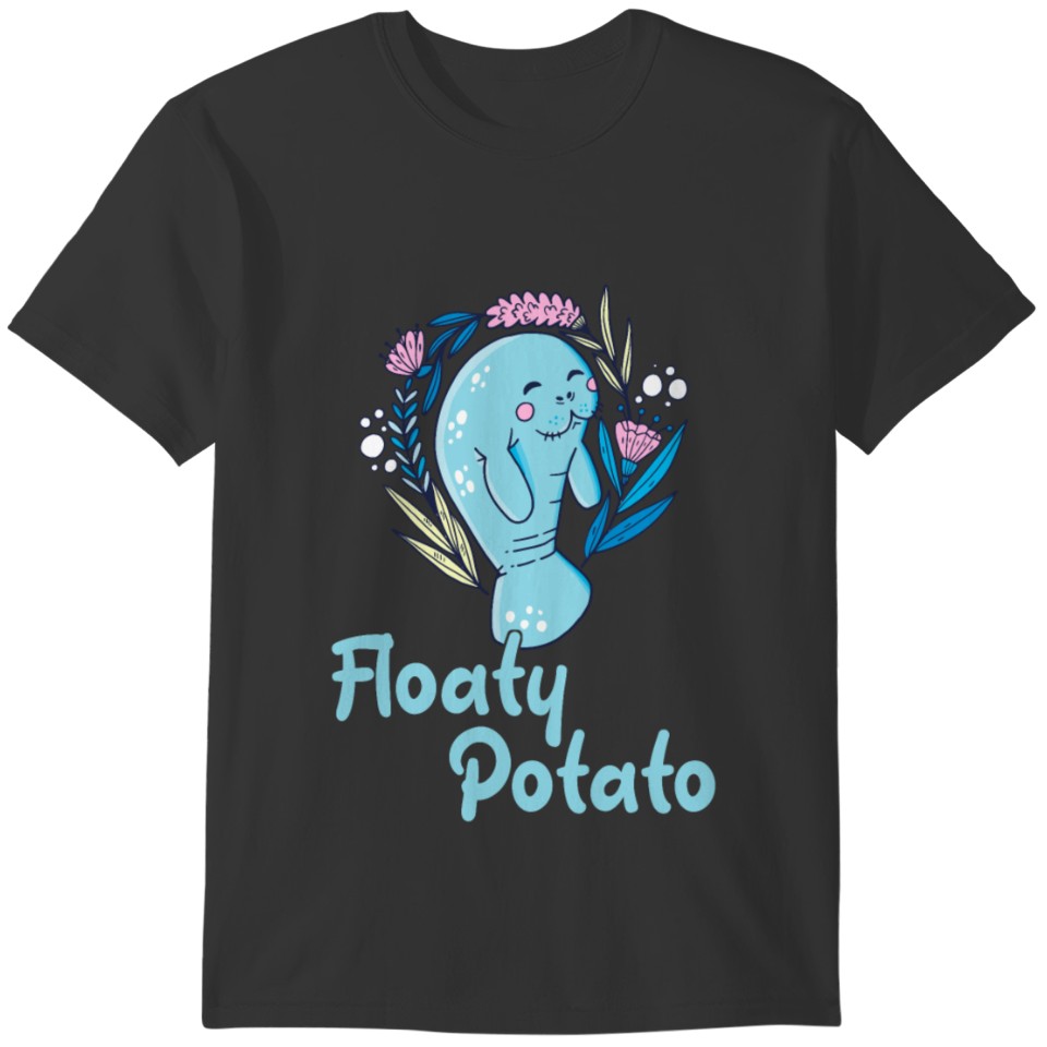 Manatee Dugong Sea Cow - Floaty Potato T-shirt