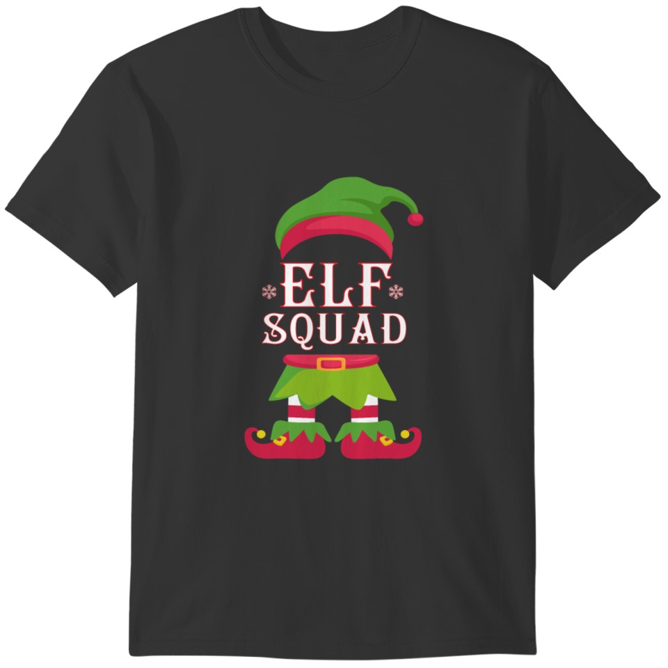 Elf Squad Shirt Funny Christmas Elf Gift Tee Shirt T-shirt