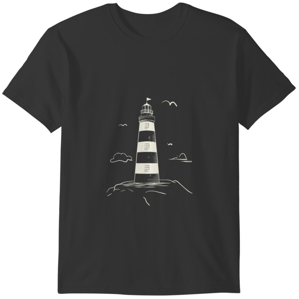 Cute Lighthouse Collection For Men And Women T-shirt