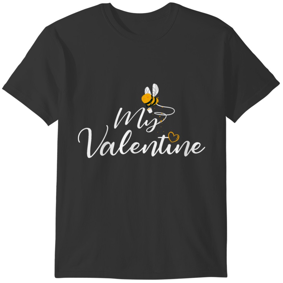 Bee Valentine Happy Couples Love Funny Romantic T-shirt