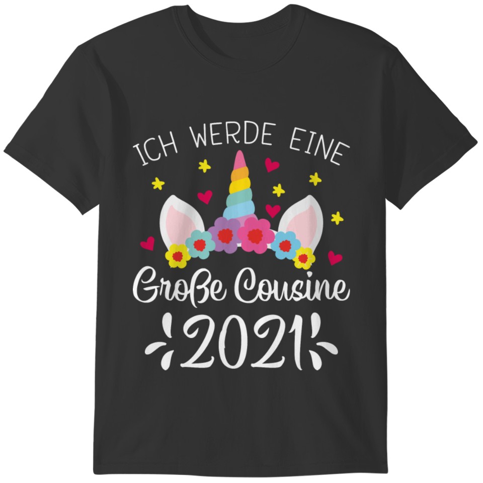 Cousin 2021 unicorn baby gift T-shirt