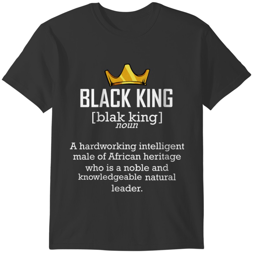 Black King Definition Dashiki African Heritage Gra T-shirt