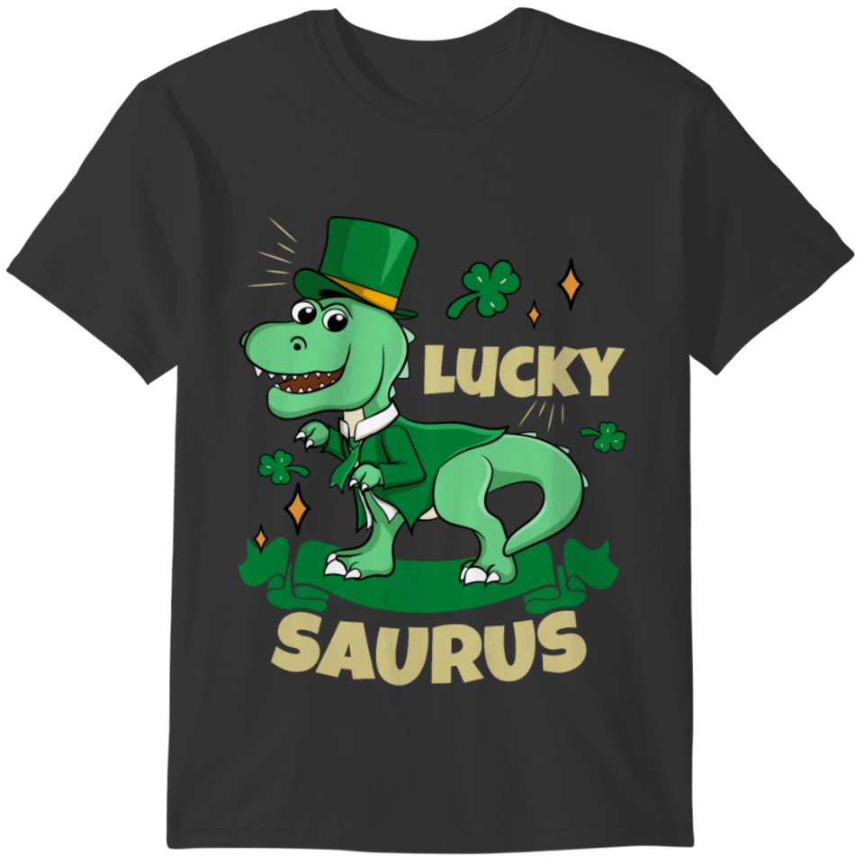 Lucky Saurus Dinosaur Saint Patricks Day Toddler T-shirt