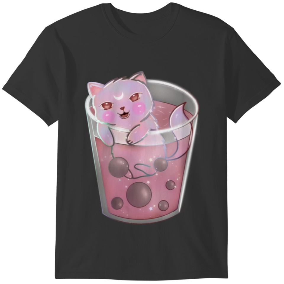 boba tea cat T-shirt