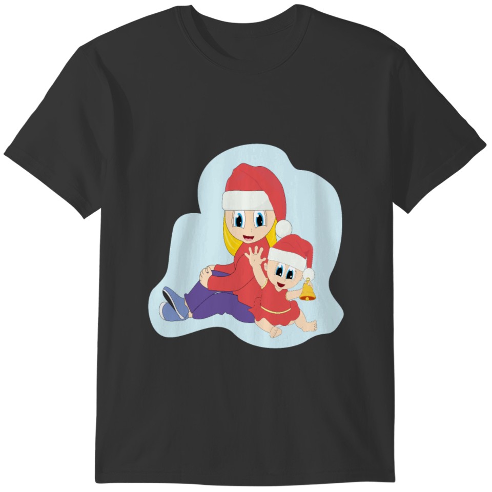 Christmas Mother Baby T-shirt