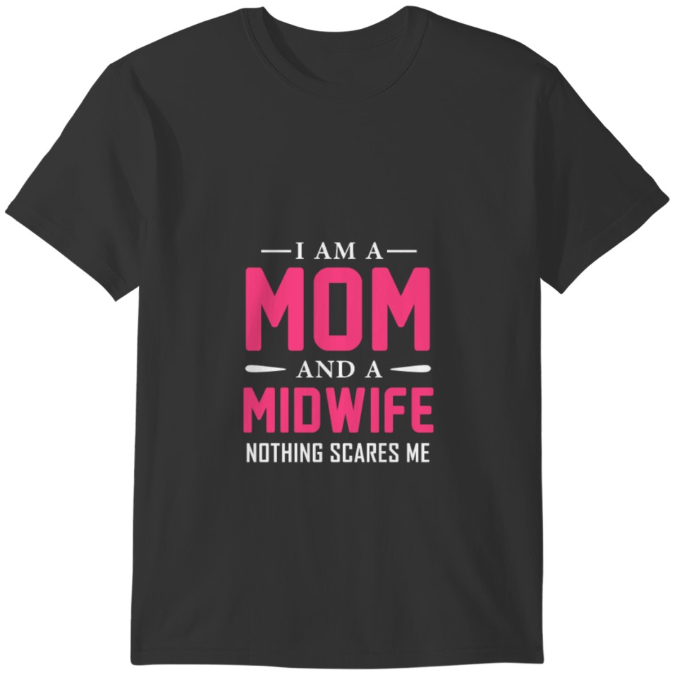Midwife and mother pregnancy baby T-shirt