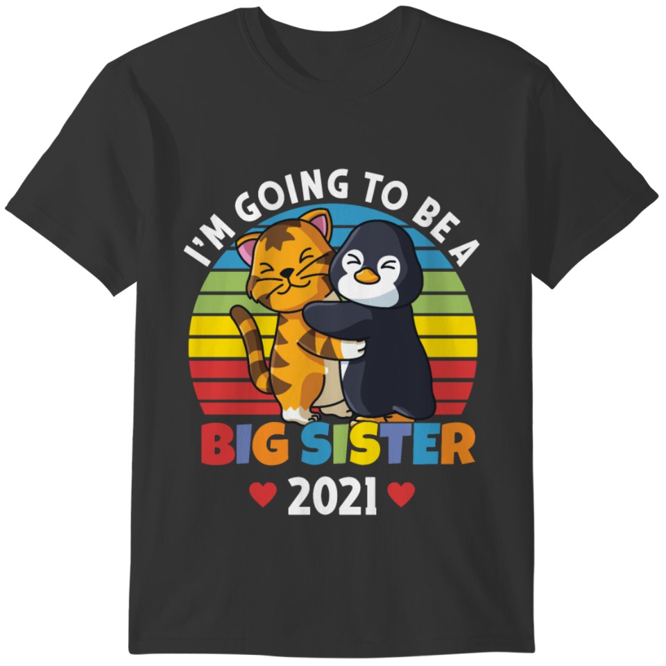 I'm Going To Be A Big Sister Funny Tabby Cat Cute T-shirt