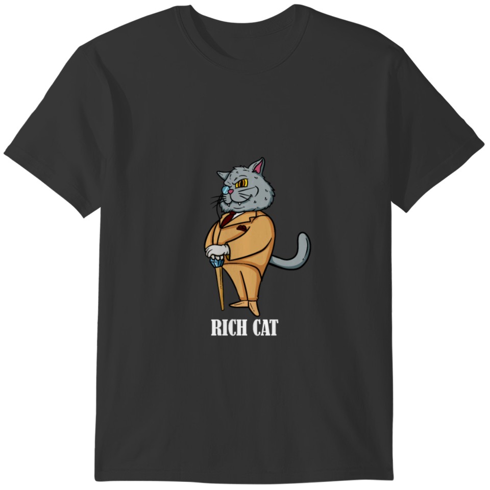Rich Cat Cat Lover Gift Cat T-shirt