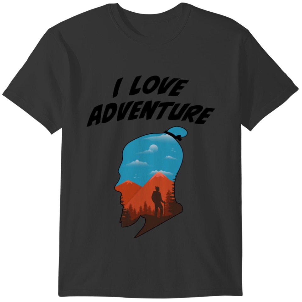 I Love Adventure Funny Saying Hiking Nature Gift T-shirt