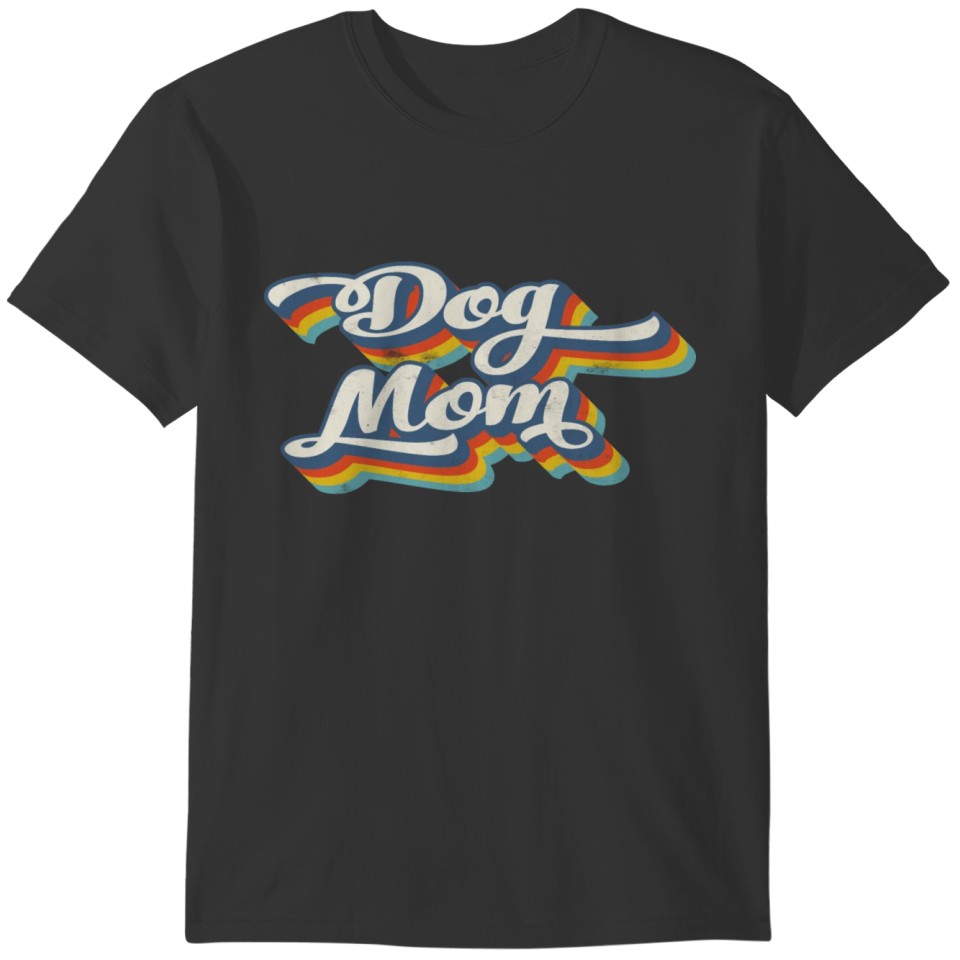 Dog Mom Retro Vintage Style 70s 80s 90s T-shirt
