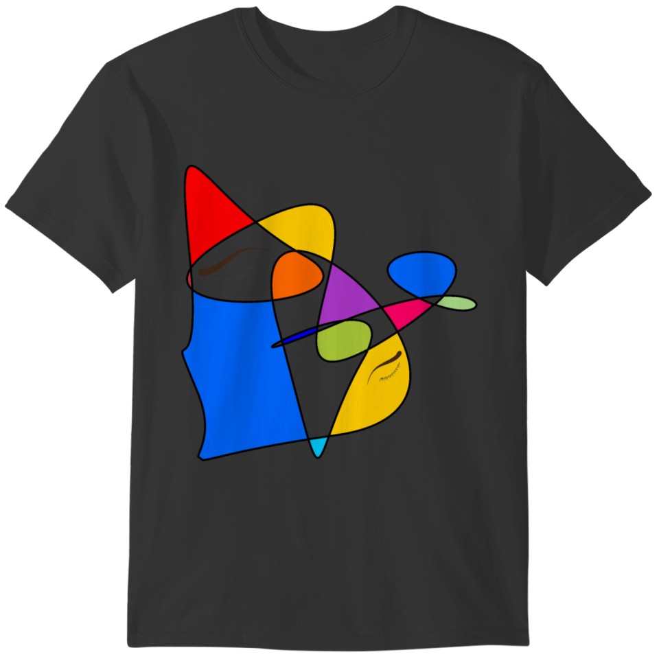 modern abstract face T-shirt