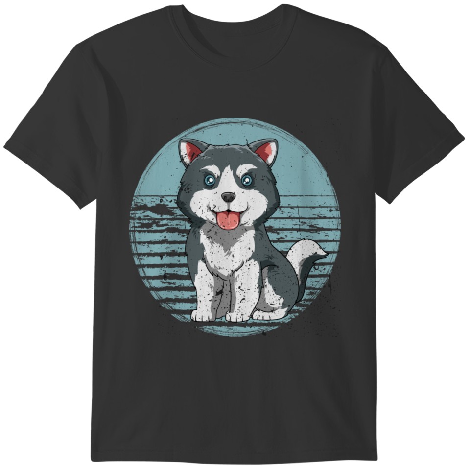 Husky Vintage Sled Dogs Siberian Husky T-shirt