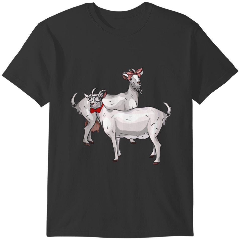 Couple Goat Funny Cute Goat Owner Animal Gift T-shirt