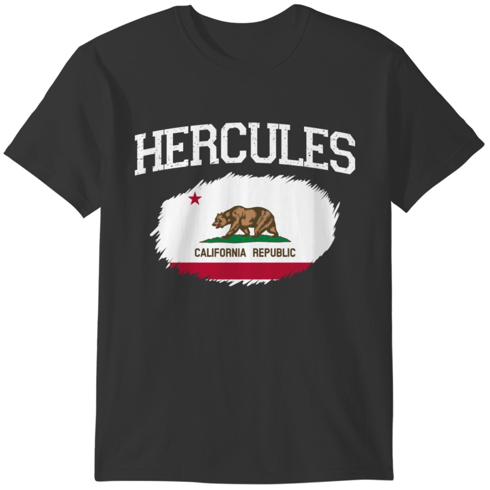 Hercules Ca California Flag Vintage Usa Sports Men T-shirt