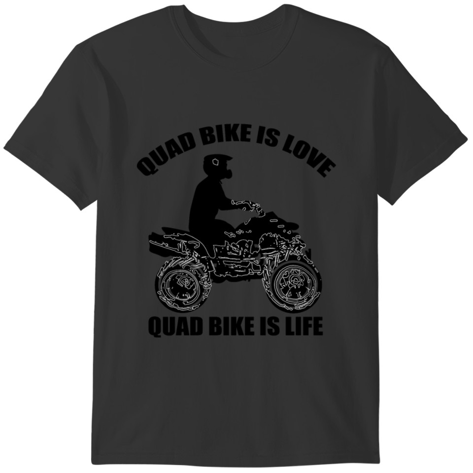 life is better with a quad bike cycling helmet T-shirt