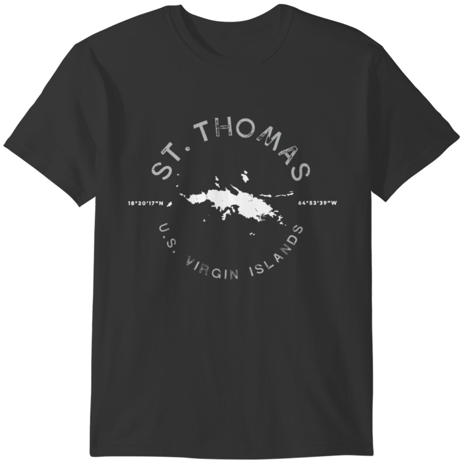 St Thomas Usvi Graphic Vintage Retro birthday chr T-shirt