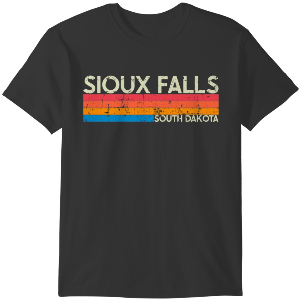 Vintage Retro Sioux Falls South Dakota Distressed T-shirt
