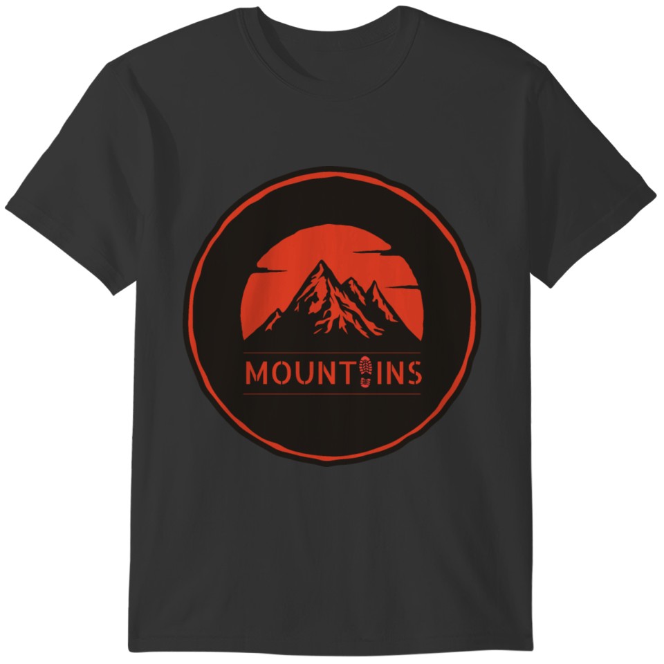 Retro Vintage Hipster Mountain T-shirt