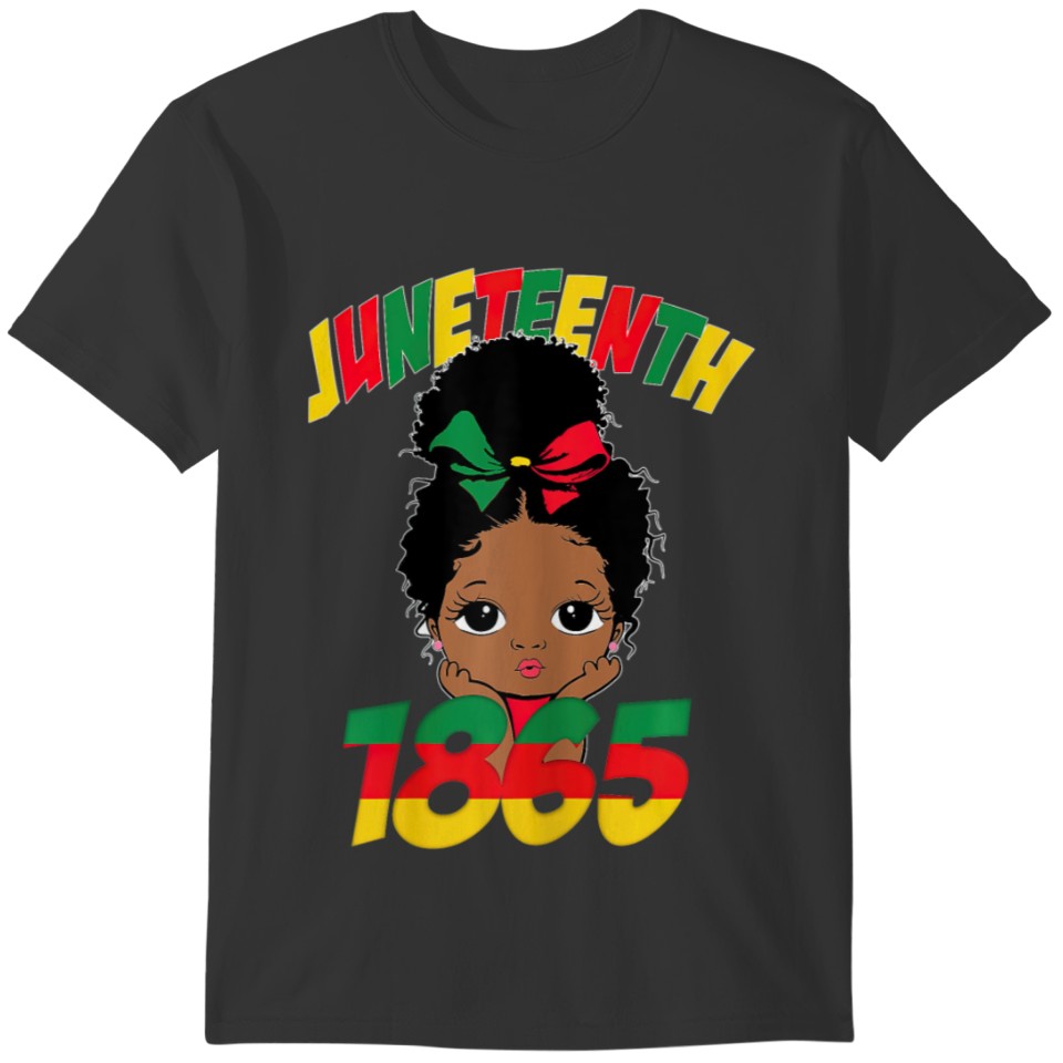 Juneteenth Celebrating 1865 Cute Black Girls Kids T-shirt