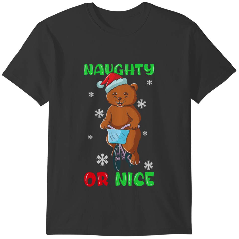Bike - Naughty Or Nice Bear - Party T-shirt