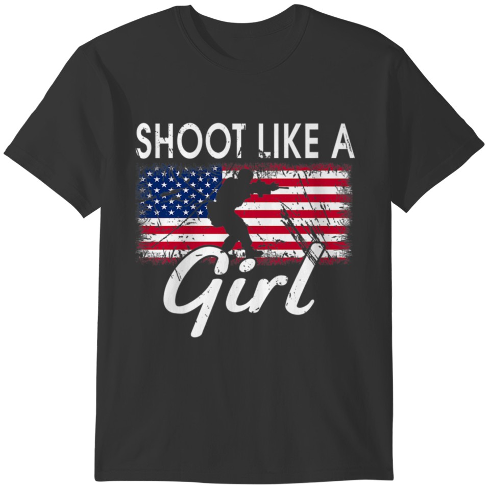 Veteran-Shoot Like A Girl Veteran Day T-shirt