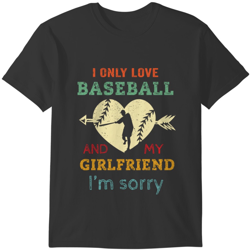 Girlfriend T Shirt Baseball Shirt Baseball Lover S T-shirt
