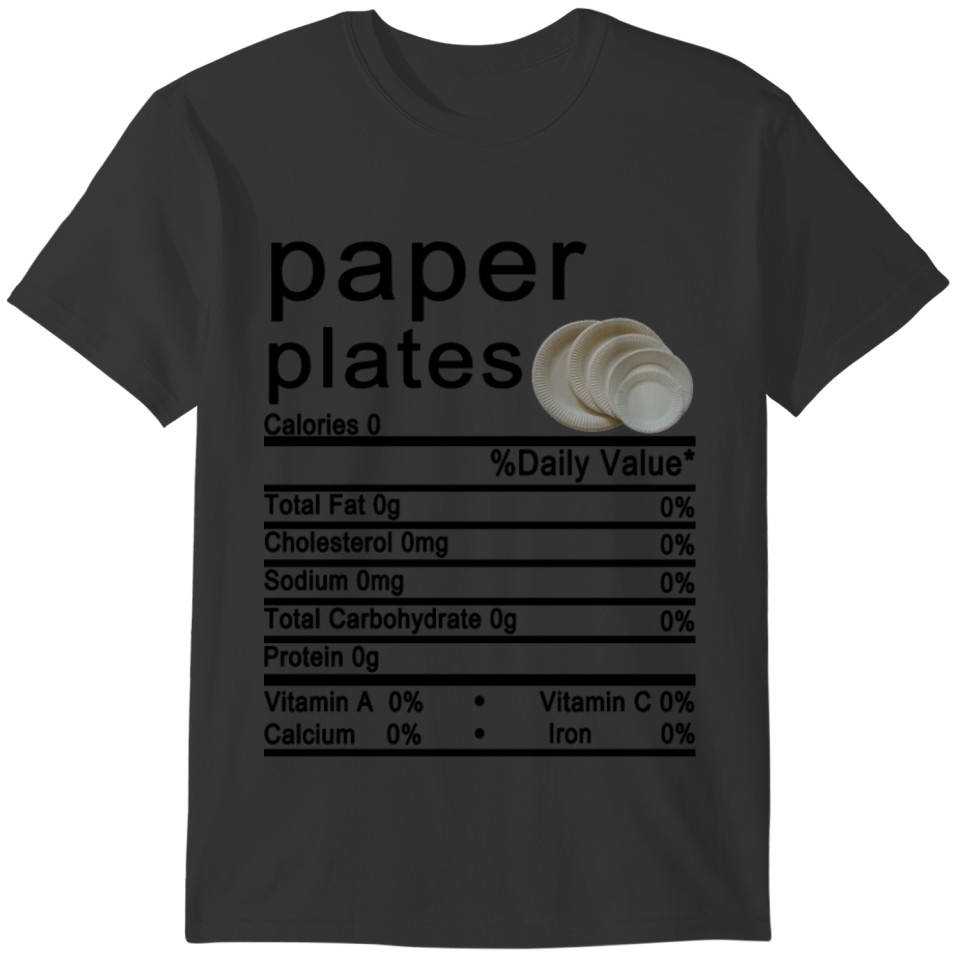 paper plates T-shirt