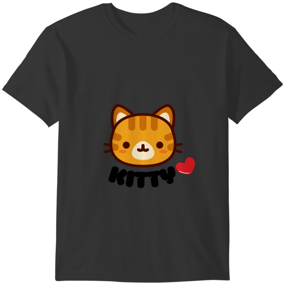 Kawaii Kitty Head T-shirt