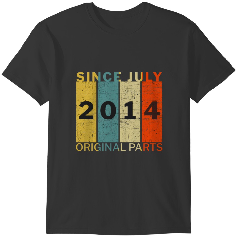 Born In July 2014 Funny Birthday Retro Quote Joke T-shirt