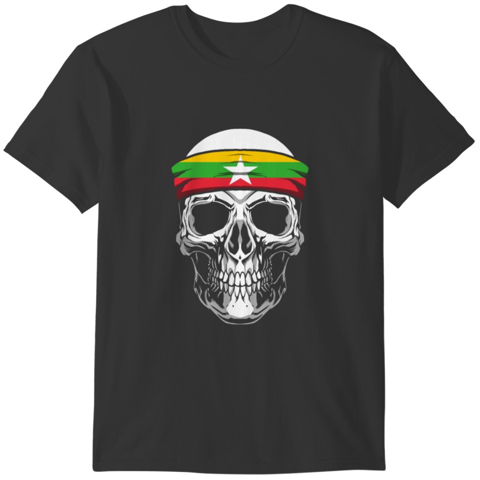 Skull Nationality Country Flag T-shirt