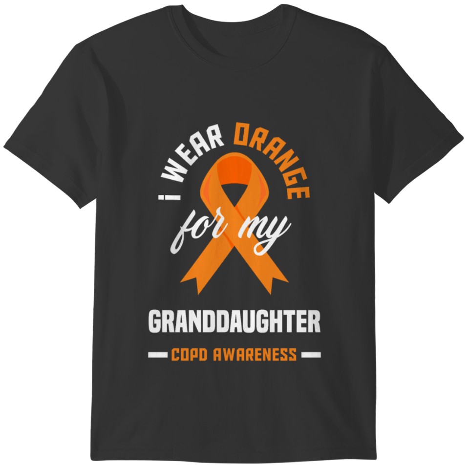 I Wear Orange For My Granddaughter COPD Awareness T-shirt