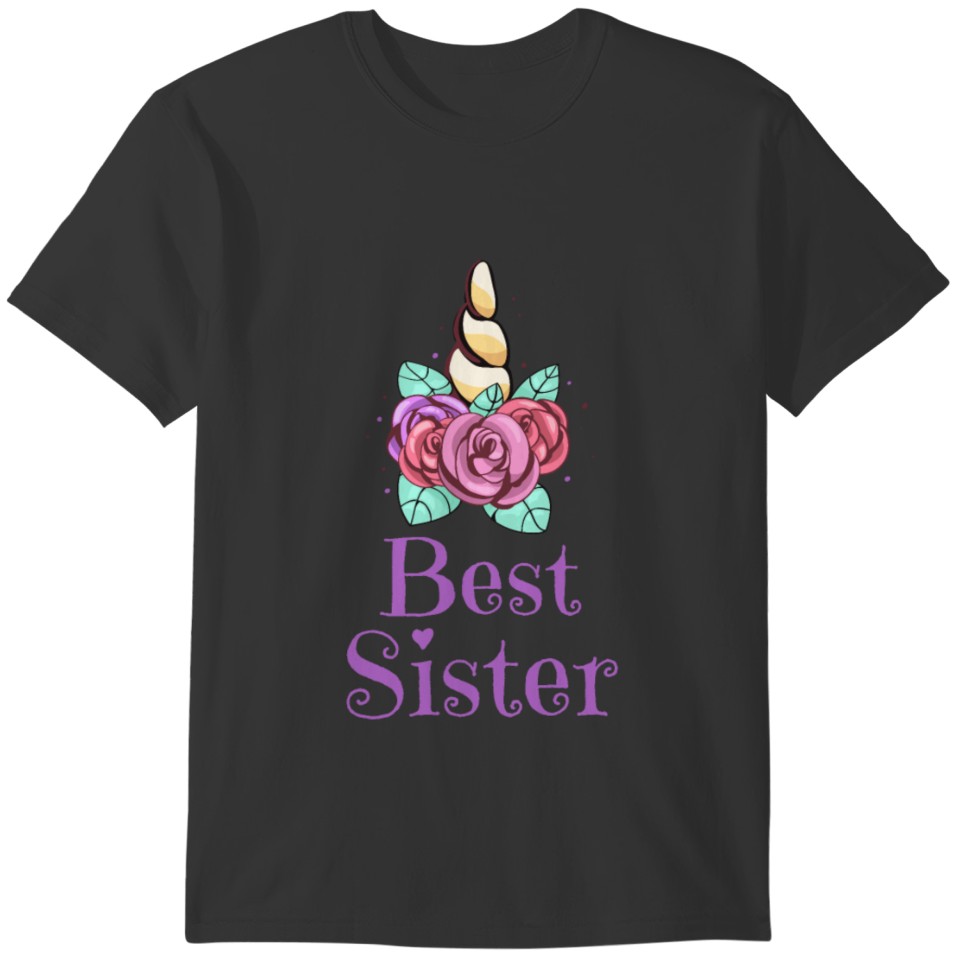 Best Sister Unicorn Family Siblings T-shirt
