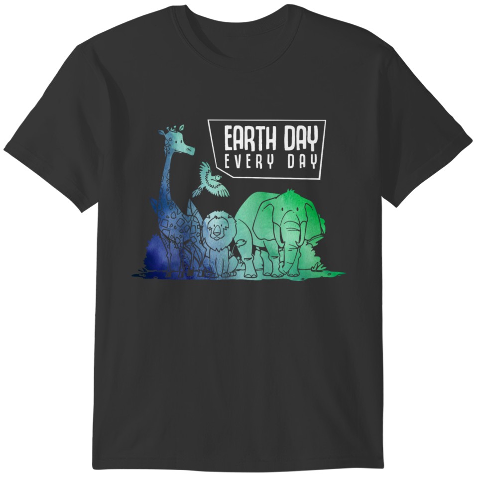 Earth Day Planet Environment Planet Cute Animals T-shirt