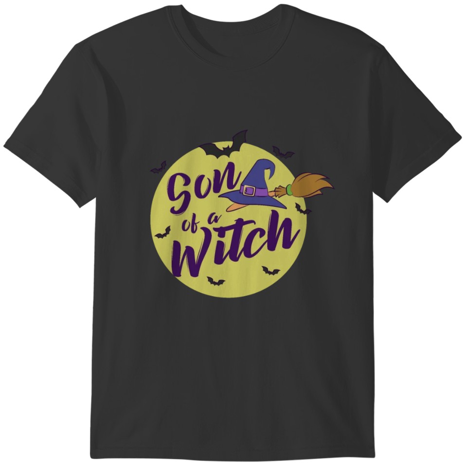 Son Of A Witch Halloween Funny Kids Boys T-shirt