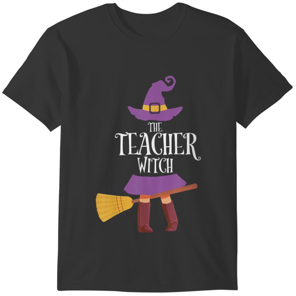 Teacher Witch Matching Halloween Teaching T-shirt