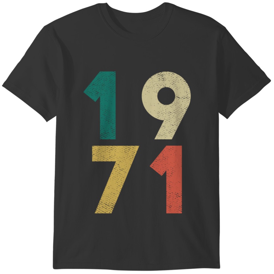 1971 Vintage Birthday Retro T-shirt