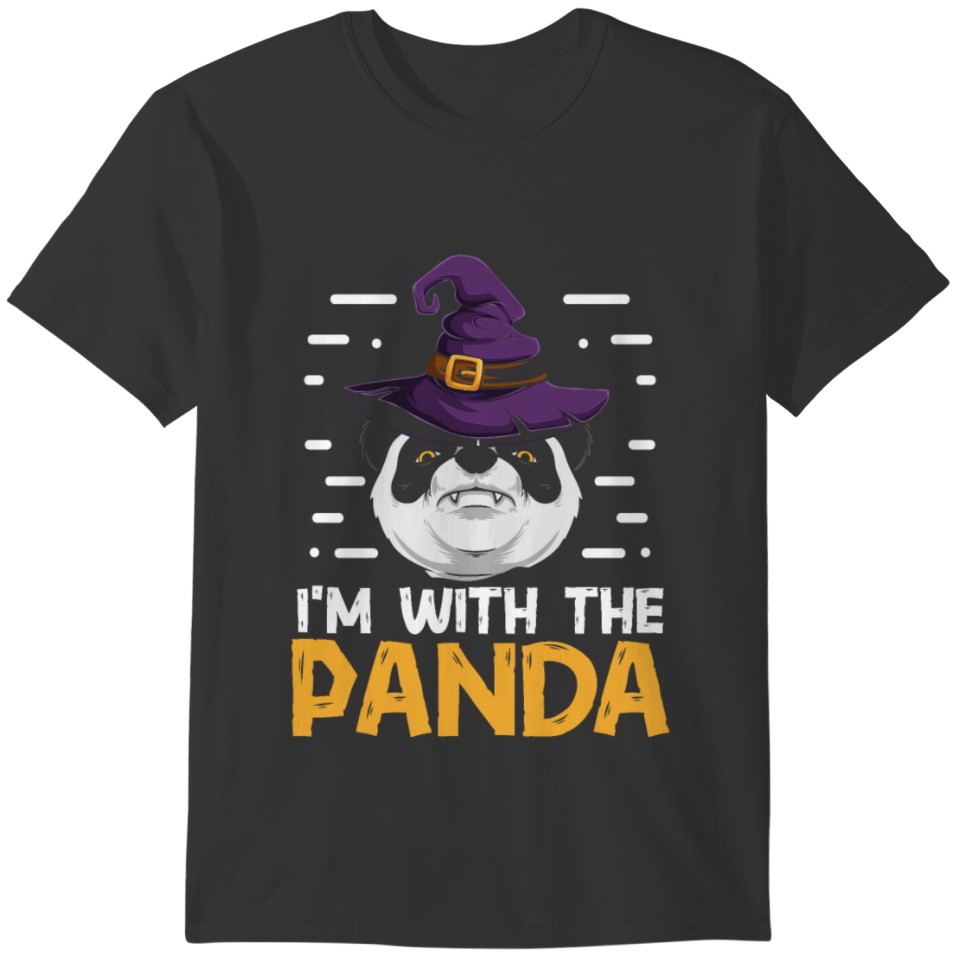 I'm With The Panda Funny Couple Matching Panda T-shirt