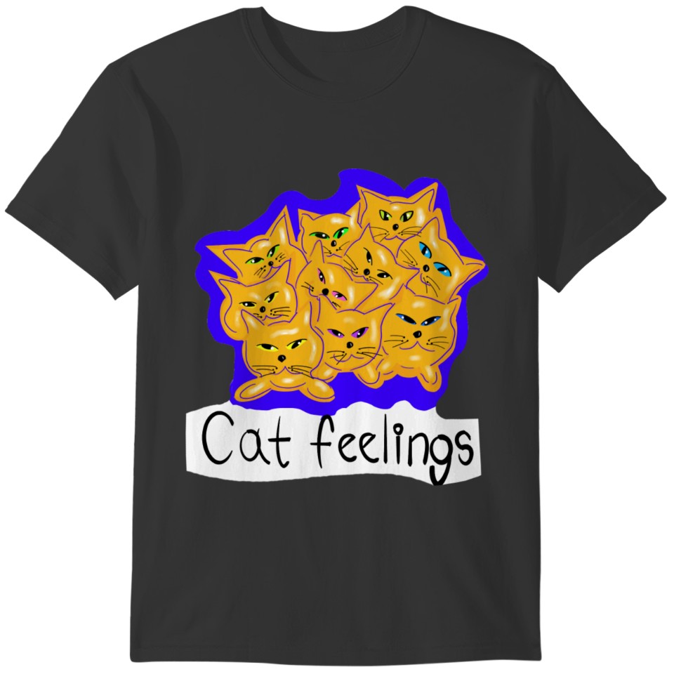 cat feelings team T-shirt