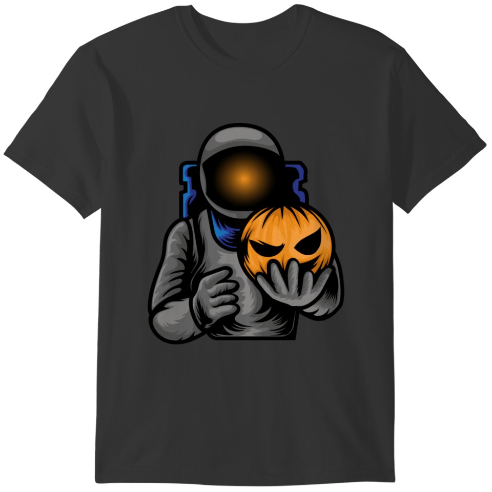 Astronaut With Pumpkin Halloween T-shirt